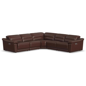 Tucker 5-pc. Triple Power Leather Sectional