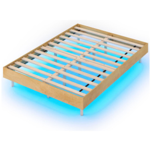Twin/Full/Queen Size Floating Bed Frame with LED Lights for Bedroom-Full