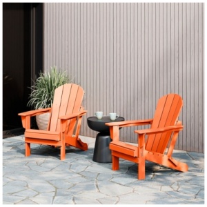 Westin Outdoor Newport Folding Adirondack Chair (set of 2), Orange
