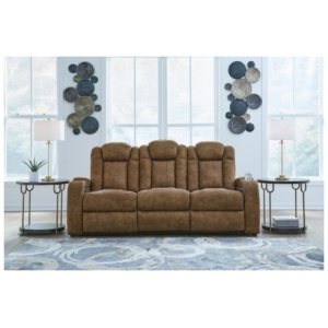Wolfridge Dual Power Reclining Sofa, Brindle