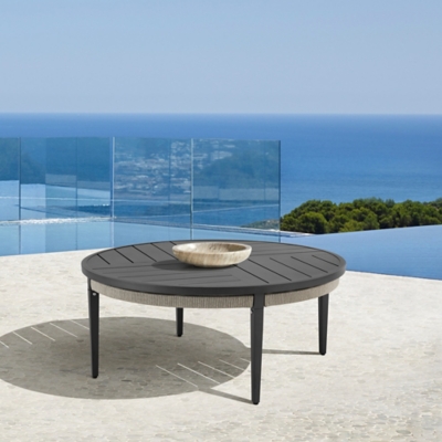 Zella Round Coffee Table, Dark Gray