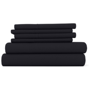 iEnjoy Home Luxury Ultra Soft Queen Bed Sheet Set, Black
