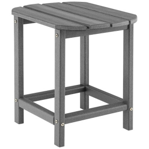 18 Inch Weather Resistant Side Table for Garden Yard Patio-Gray