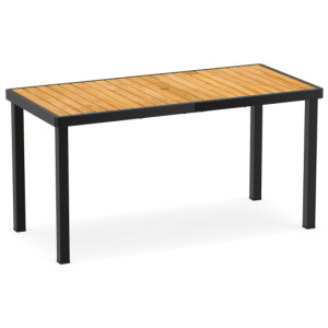 Acacia Wood Outdoor Dining Table with 1.97" Umbrella Hole for 6 People