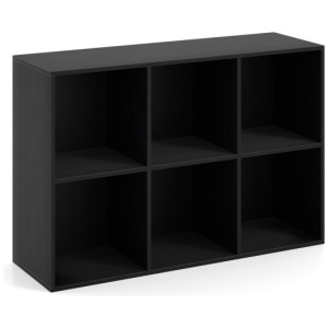 Modern 6-Cube Bookcase with Anti-tipping Kits for Bedroom Living Room-Black