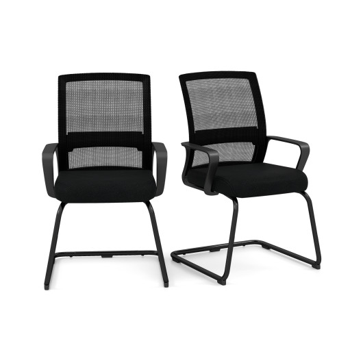 Office Guest Chair with Lumbar Support for Waiting Room-2 Pieces